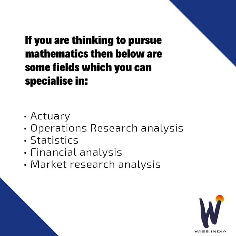 WomeninScience5's tweet photo. If you are thinking to pursue a career in mathematics then given are the fields, which you can specialize in.
.
.
.#STEM #maths #women #career #WISEIndia #Volunteers #marketresearch #STEMCourses #actuary #statistics #creation #create #career #infest #education https://t.co/no8sMuSEPw