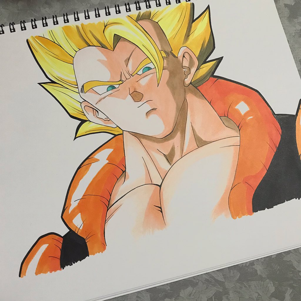 Akane En Twitter ゴジータ描いてみました ドラゴンボールz ドラゴンボール ゴジータ フュージョン 孫悟空 ベジータ イラスト