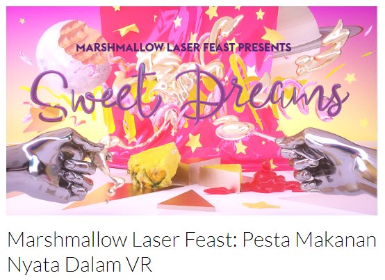 #MarshmallowLaserFeast: Pesta Makanan Nyata Dalam #VR.
vrstation.id/2019/01/29/mar… #vrstation #vrindonesia #shintavr #asiavr
