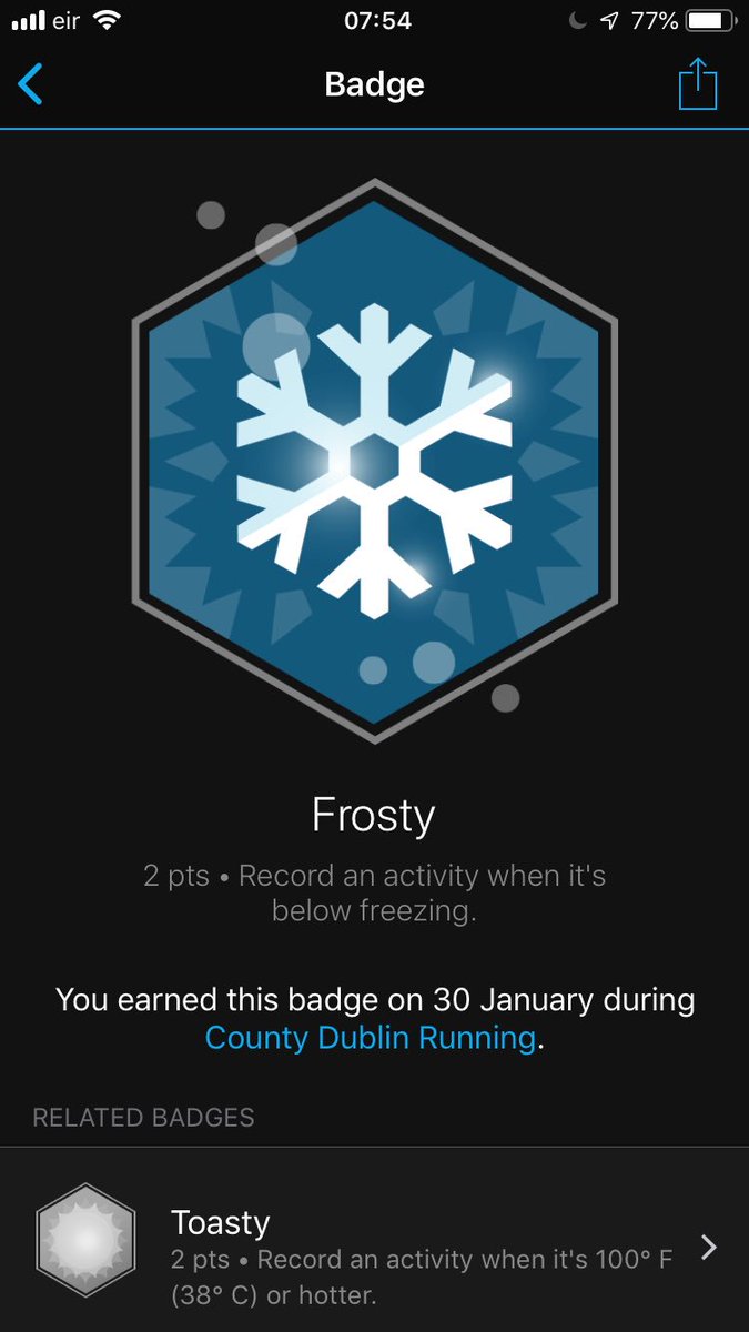 NotSoSugarTruth's tweet photo. Hump day #run done ✅ Earned myself a frosty badge too ❄️ Only one run left of my #ALAMAD / #runathon 😱😱 

#runrepublic @runrepublicie https://t.co/QoKU1PgGA6
