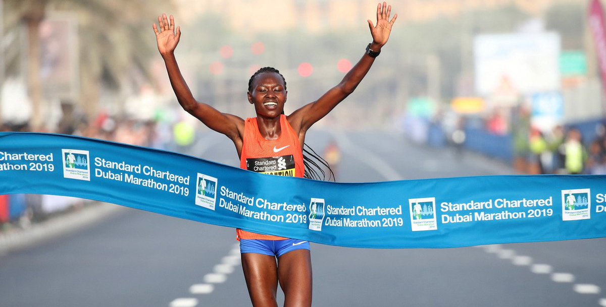 StanChartKE's tweet photo. Congratulations to Ruth Chepngetich for breaking the women’s record and Emmanuel Saina for finishing 4th at the just concluded Standard Chartered UAE Marathon. You made Kenya proud! We thank all the runners who participated. #SCBDubaiMarathon #StanChartMarathon #BreakYourRecord https://t.co/N6Vq0jMzKD