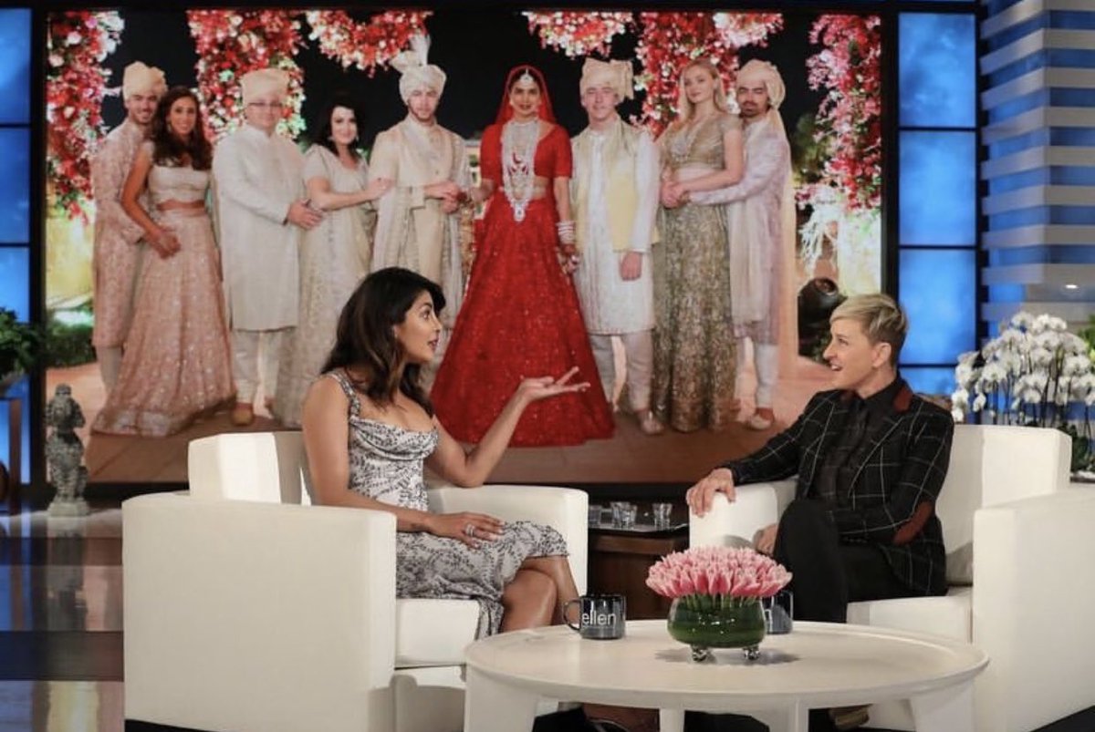 filmfare's tweet photo. .@priyankachopra makes an appearance on @TheEllenShow to promote her next Hollywood film #IsntItRomantic. https://t.co/2KWf7pELyW