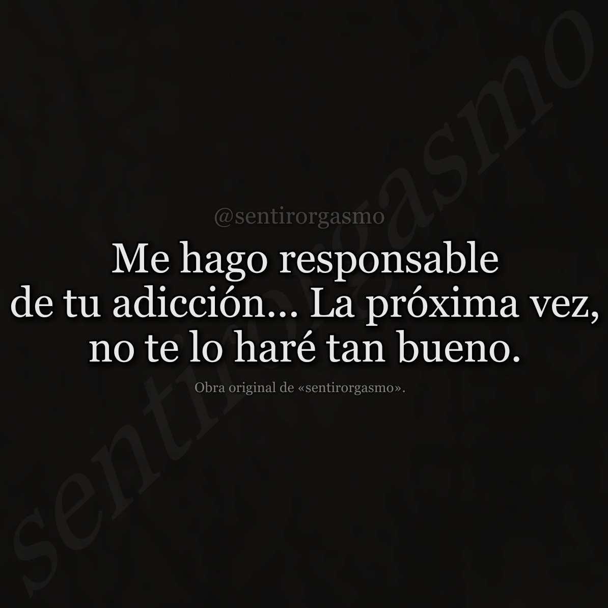 SENTIRORGASMOS's tweet photo. «SOY RESPONSABLE» https://t.co/vdbvpWgtLs