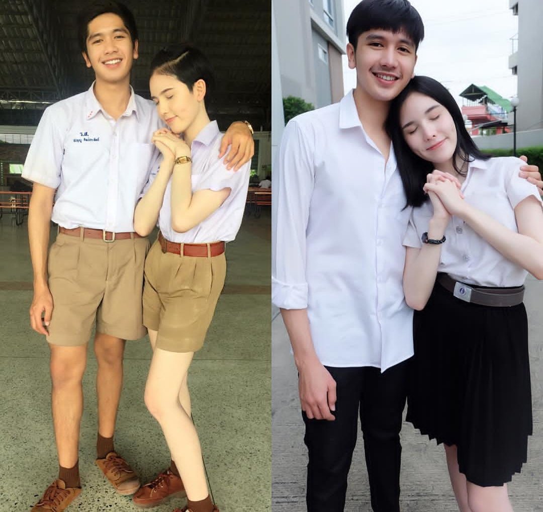 momapmu's tweet image. อยู่ดีๆก็นึกถึงคู่นี้ คิดว่าแบบจะเลิกกันยังวะเลยไปส่องดูในเฟสในไอจี เออว่ะอีดอก ยังคบกันอีกจ้า นางยังไม่เลิกกันจ้า จำได้ว่าเมื่อก่อนเคยลงรูปคู่นี้ตอนที่น้องลัคกี้ผมสั้นจิกวิกอยู่เลยอ่ะ ละน้องลัคกี้แบบลุคเรียบร้อยสวยแพงมาก ละผัวก็ดีอยู่เด้อ