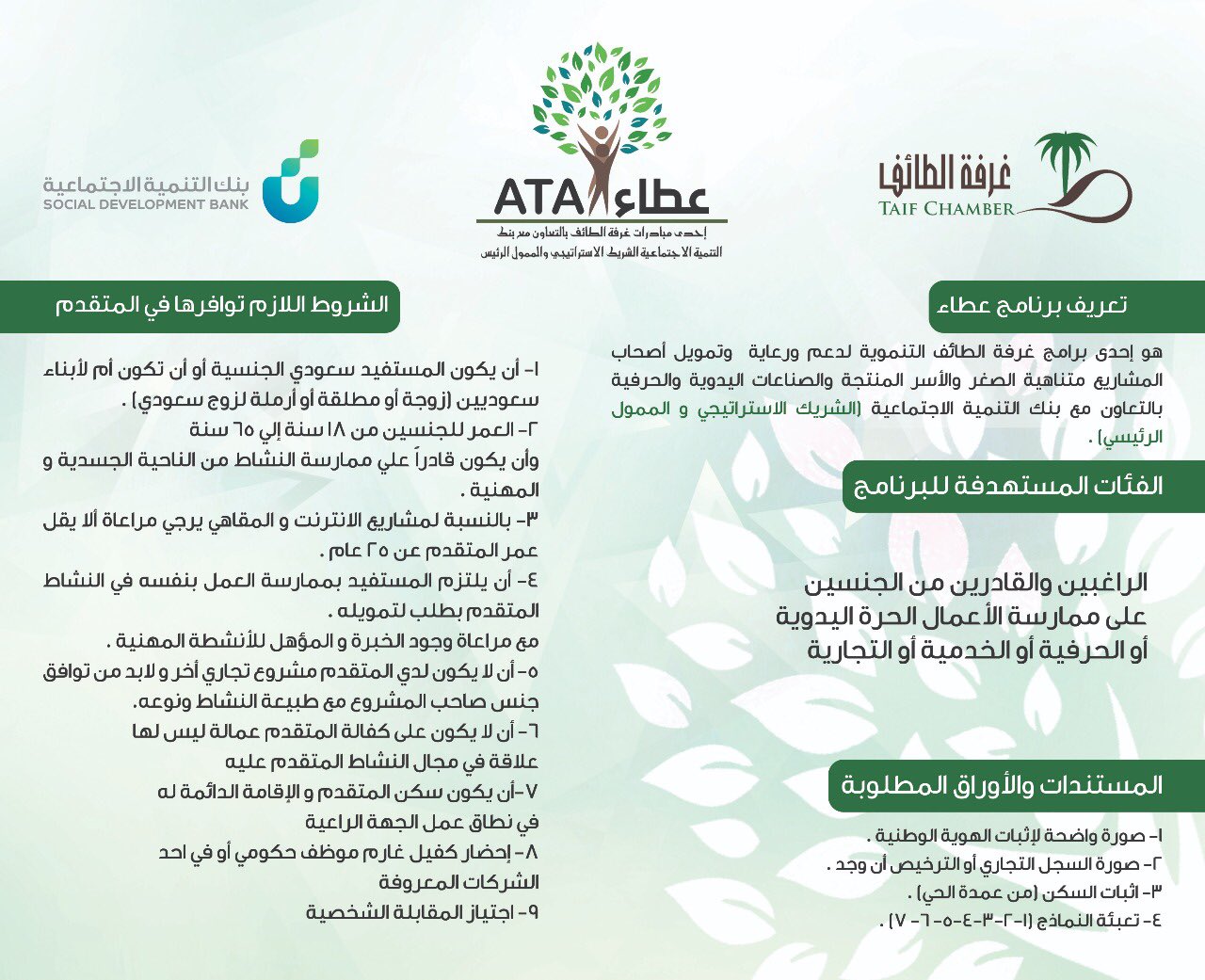 عطاء الطائف on Twitter "مشروعك المنزلي يحتاج رأس مال عشان ينجح؟ تعرفوا عطاء الطائف on Twitter "مشروعك المنزلي يحتاج رأس مال عشان ينجح؟ تعرفوا