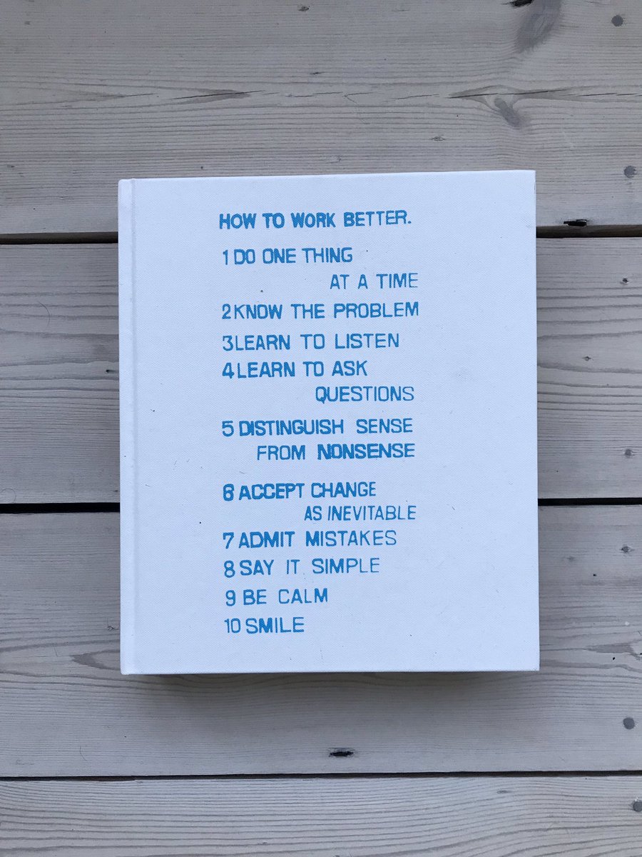 studiolovelace's tweet photo. Fischli &amp; Weiss. How to Work Better https://t.co/yFGdyI5J98