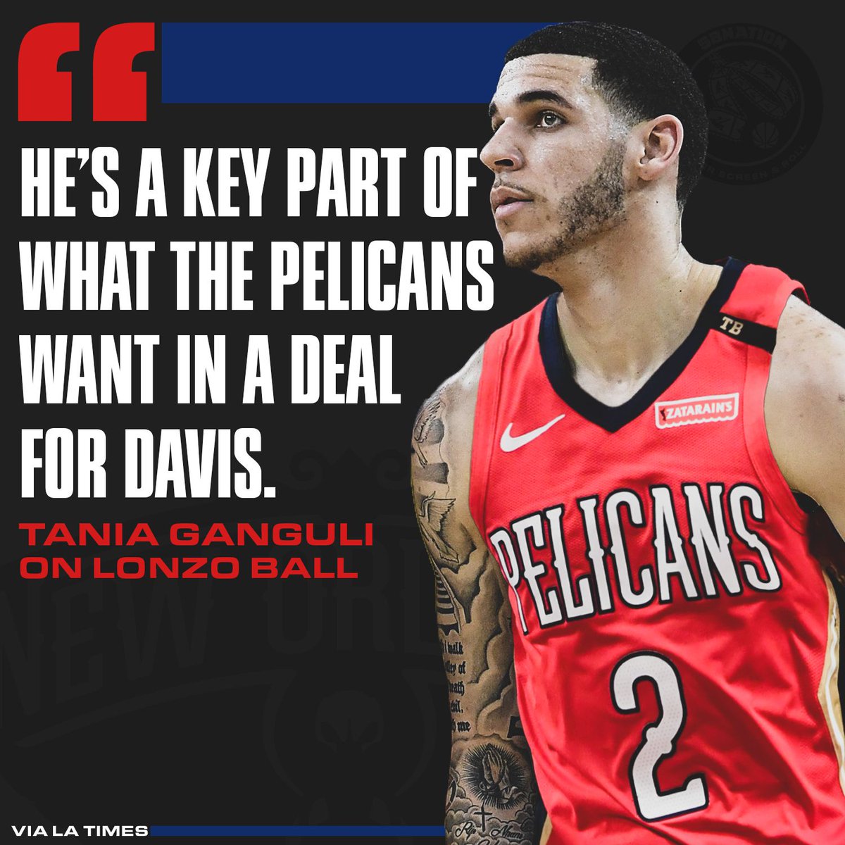 Silver Screen Roll On Twitter The Pelicans Reportedly See Lonzo Ball As A Key Part Of Any Anthony Davis Trade Package With The Lakers But Ball Would Prefer To Be Sent