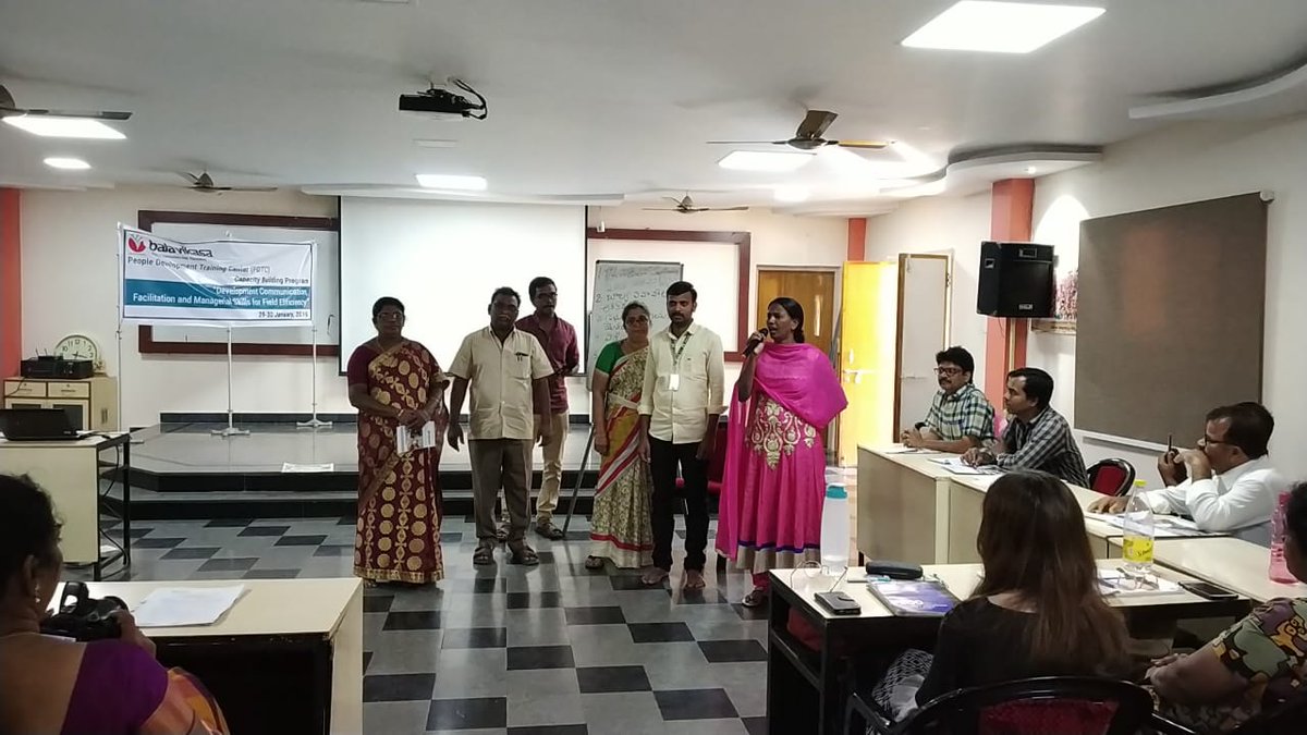 The DBRC team participated in the 2 day National level Training organised by Bala Vikasa Peoples Development Training Centre ,Warangal on "Development Communication, Facilitation and Managerial Skills for Field Efficiency".
