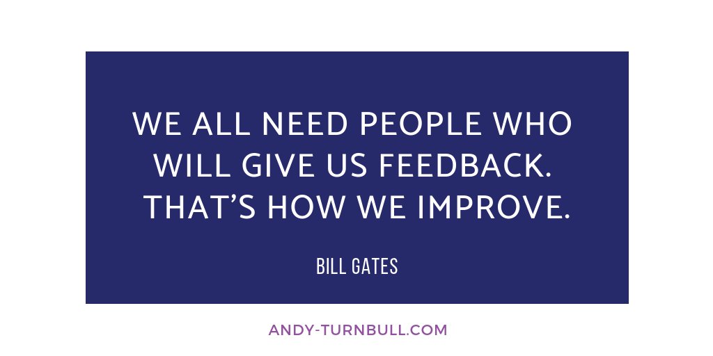 AndyTCoaching's tweet photo. We all need people who will give us feedback. That's how we improve. Bill Gates 
#feedback 
#coaching https://t.co/QYkCAQLtWl