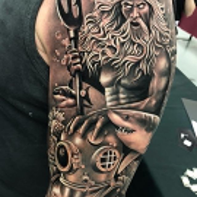 Poseidon Tattoo  meaning photos sketches and examples