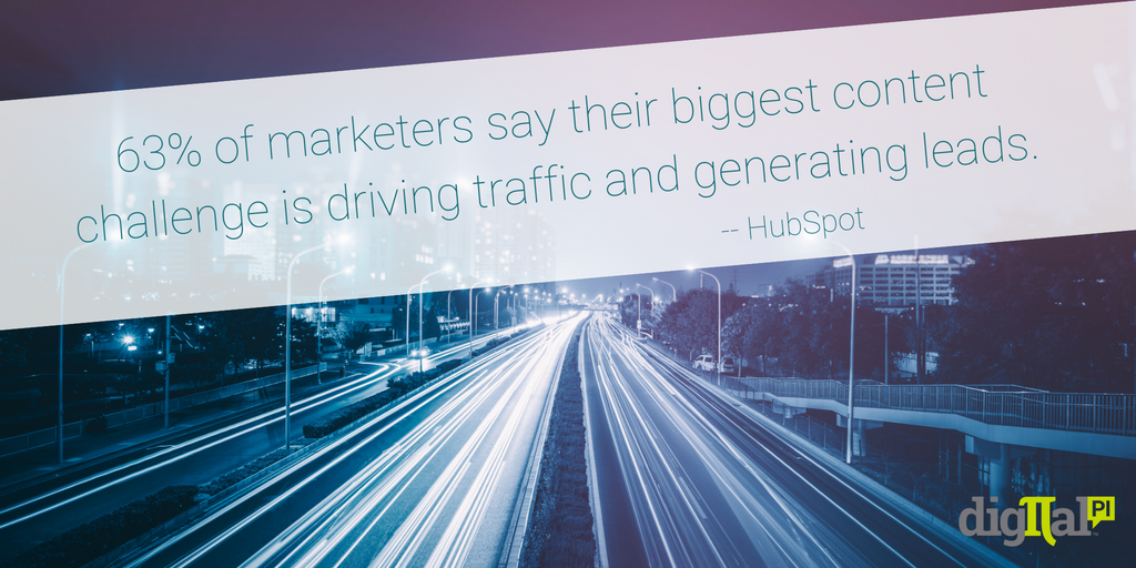 According to <a href="/HubSpot/">HubSpot</a>, 63% of marketers say their biggest #content challenge is driving traffic and generating leads. Do you agree? #contentmarketing