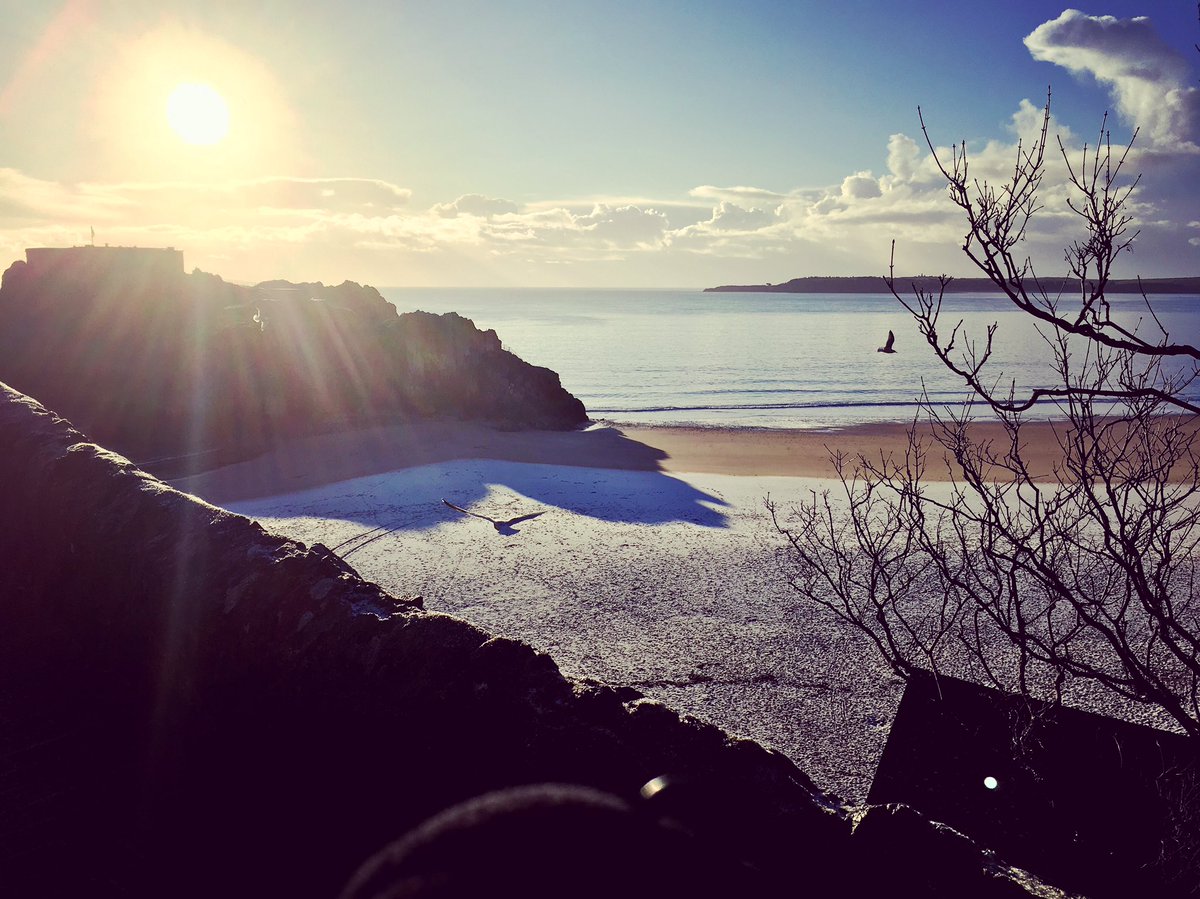 A snowy beach leading up to the museum this morning.... Chilly but Beautiful ❄️ 😍🥶 #tenbycastlebeach #tenbysnow #tenbybeach
