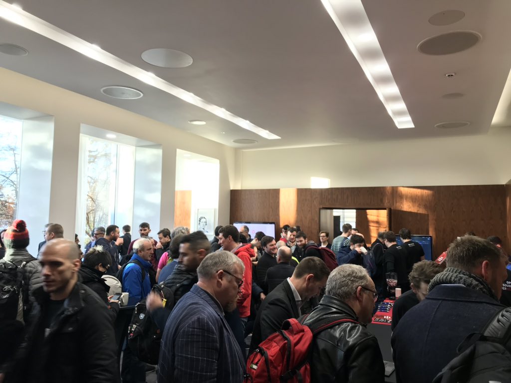 openshift's tweet image. Full house for #OpenShiftCommonsGathering and the #OperatorFramework training event in London.