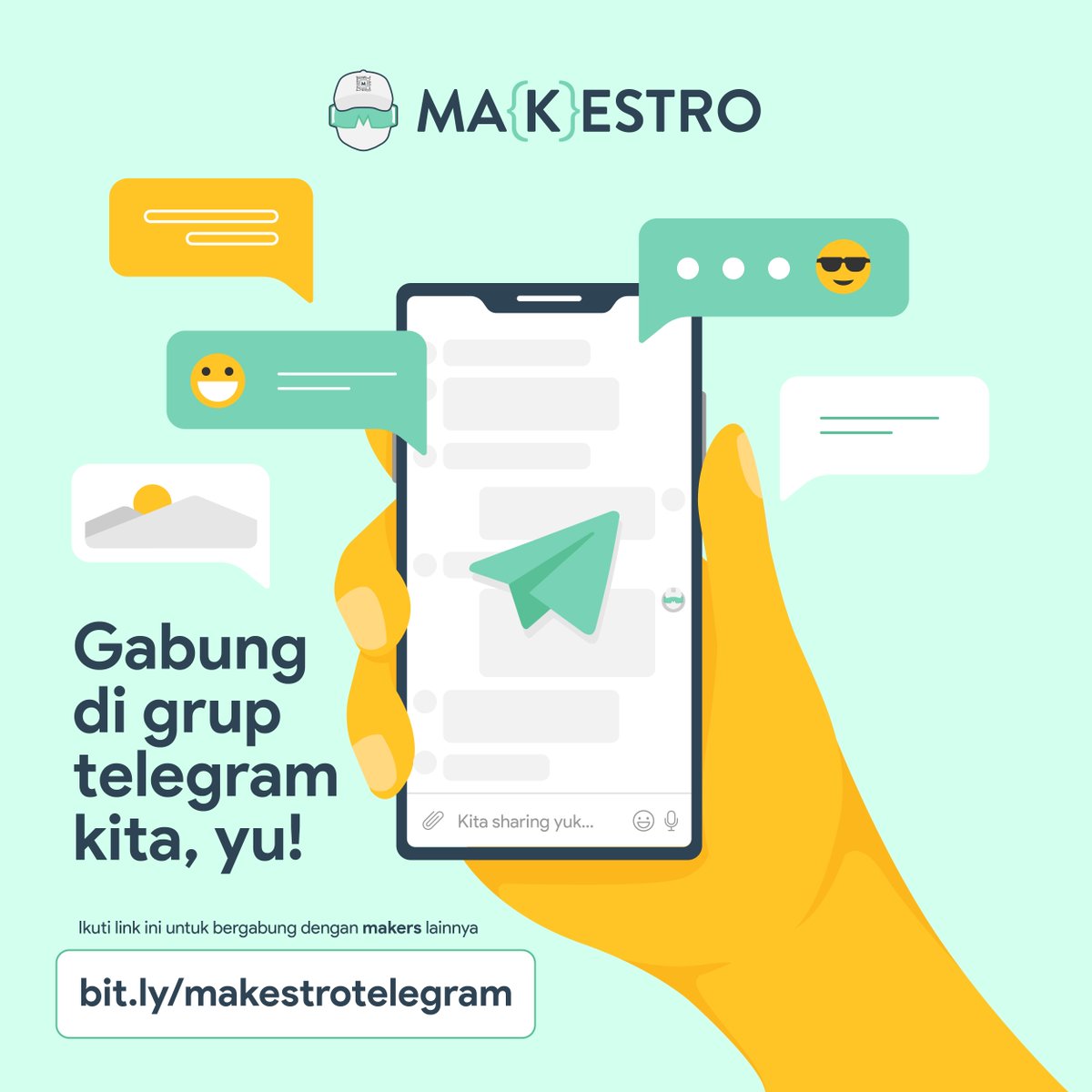 Hai makers.
Biar diskusi makin rame, kita gabung di grup telegram Makestro yuk!

bit.ly/makestrotelegr…
