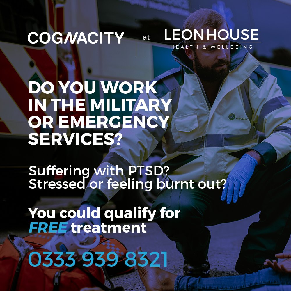 LeonHouseClinic's tweet photo. Do you work in the military or emergency services or know someone who does? Suffering from PTSD or feeling burned out? You could be eligible for free mental health support. Inbox our team today to find out how we can help. #PTSD #mentalhealth #support #military #emergencyservices https://t.co/Gb7skEctMS