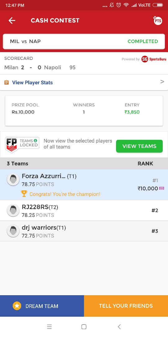 Being Salmanism (@forza_azzurri10) on Twitter photo Always love playing agnst u bro <a href="/DrjWarriors/">Drj warriors</a> ๐
#ForzaMilan #ForzaNapoliSempre was always going to be my homeground.
Better luck next time in Laliga ๐
#Dream11 Always love playing agnst u bro <a href="/DrjWarriors/">Drj warriors</a> ๐
#ForzaMilan #ForzaNapoliSempre was always going to be my homeground.
Better luck next time in Laliga ๐
#Dream11