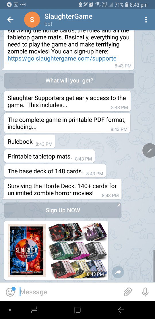 StoryWeaverRPG's tweet image. Making a #Slaughtergame #bot with #ActiveChat and #Google&apos;s #Dialogflow.  An ancient digital horrorfrom beyond time and space!  It&apos;ll be available on Google Assistant, Facebook, and other channels. #boo