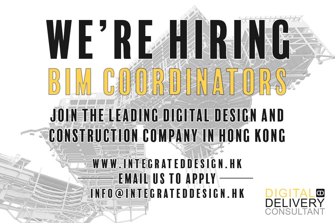 JakeLucier's tweet photo. Integrated Design is growing! We are looking for BIM coordinators to join our team and build a digital Hong Kong! https://t.co/86QyetYvMX https://t.co/V1iPBlmsq6