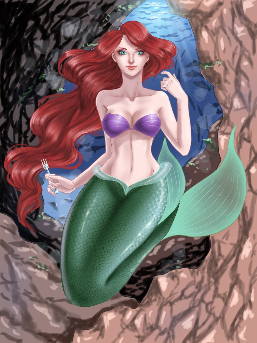 お直し版 どこを書き足したか分かるかな？ リトルマーメイドのアリエル(改)