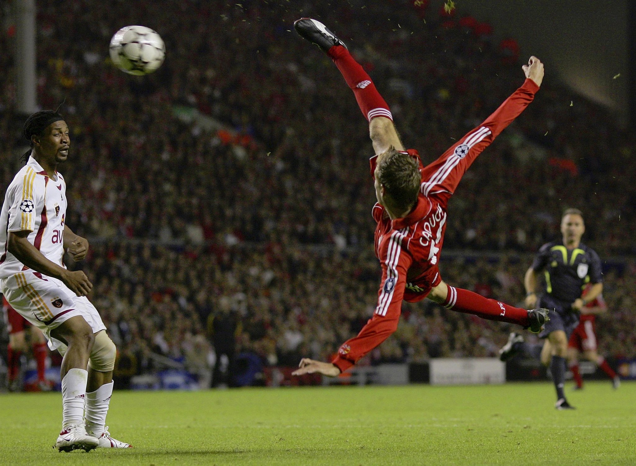 He\s big,
He\s red,
His feet stick out the bed,
Peter Crouch, Peter Crouch...

Happy birthday  
