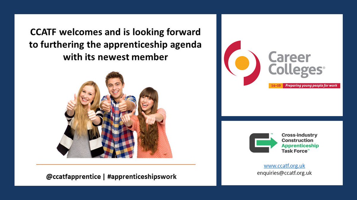 ConstructureUk's tweet photo. We are delighted to welcome @CareerCollegesT to our growing community of organisations striving to improve the apprenticeships and skills landscape in construction. #apprenticeswork #itsmakesyouthink https://t.co/Lm0zL14ypr