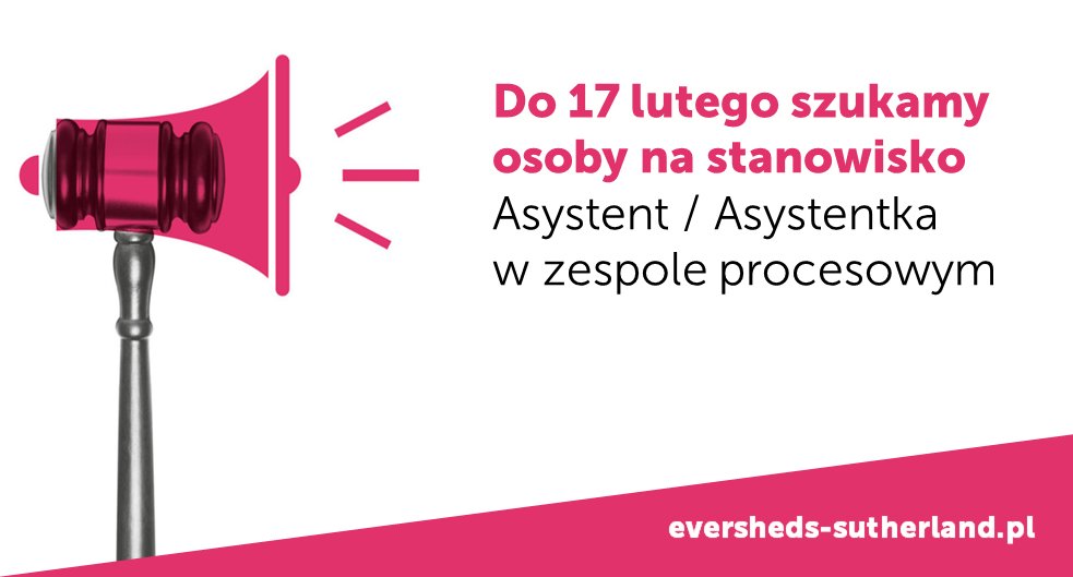 Zespół rozwiązywania sporów poszukuje osoby na stanowisko Asystenta / Asystentki. Zapraszamy do przesyłania aplikacji – i do podzielenia się tym postem z osobami zainteresowanymi pracą na opisanym stanowisku. Dziękujemy! Szczegóły: bit.ly/2BcsVKA @MaciekJozwiak