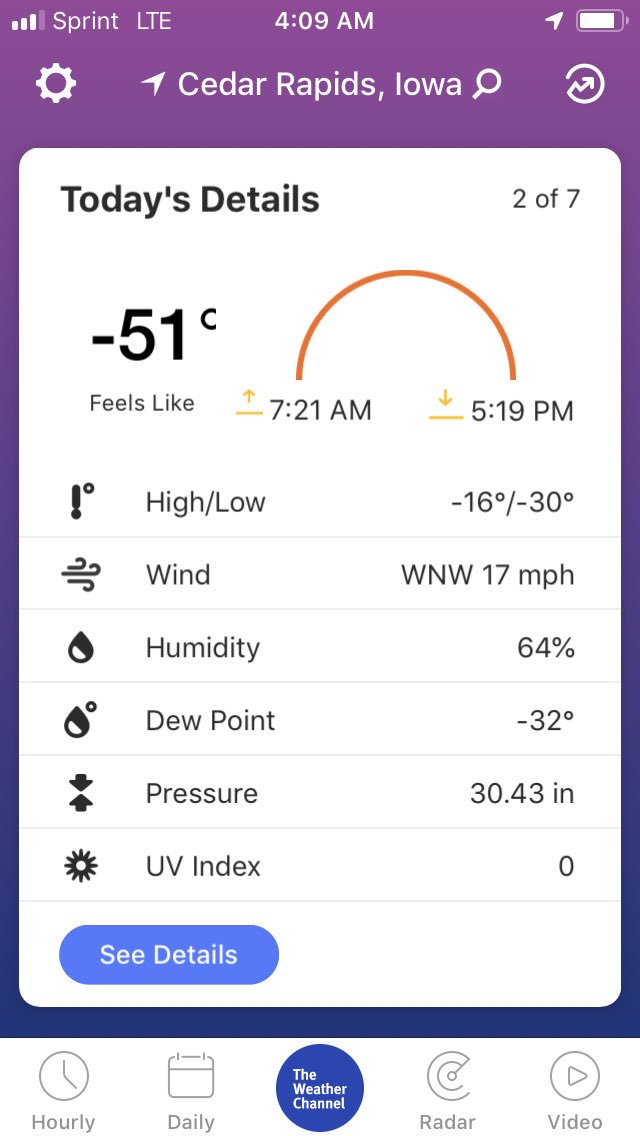 Tman5331's tweet photo. #PolarVortex2019 #WhenisbaseballSeason 🙁 https://t.co/KRWxIbU9Cl
