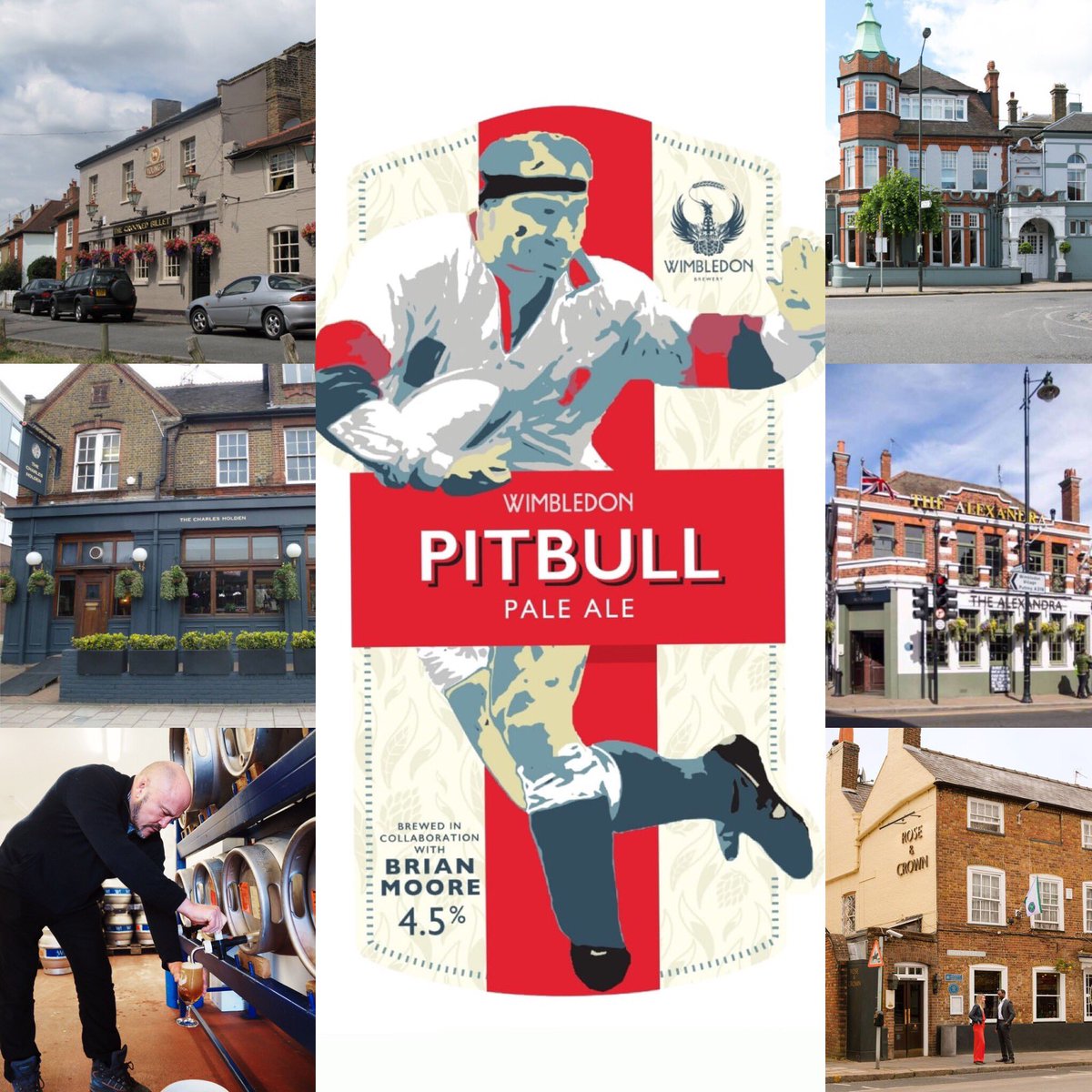 TOMORROW NIGHT Thurs 31st, #Wimbledon #PubCrawl with <a href="/brianmoore666/">Brian Moore</a> + #HeadBrewer Charlie launching our brand new ale PITBULL! 

- 8pm <a href="/CHoldenSW19/">TheCharlesHolden</a> 
- 8.30pm <a href="/TheAlexSW19/">The Alexandra</a> 
- 9.10pm <a href="/crookedbillet/">Crooked Billet</a> 
- 9.40pm <a href="/TheDogAndFox/">Dog & Fox</a> 
- 10.10 <a href="/rosencrownsw19/">Rose and Crown</a> 

Free for all! Come and join us 🍻
