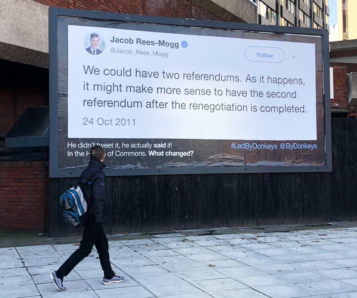 Mr @Jacob_Rees_Mogg is really pissed off with this new billboard (see Bristol Post: bristolpost.co.uk/news/bristol-n…). He just wants it to go away. He would truly hate it if we all hit that retweet button. #ledbydonkeys