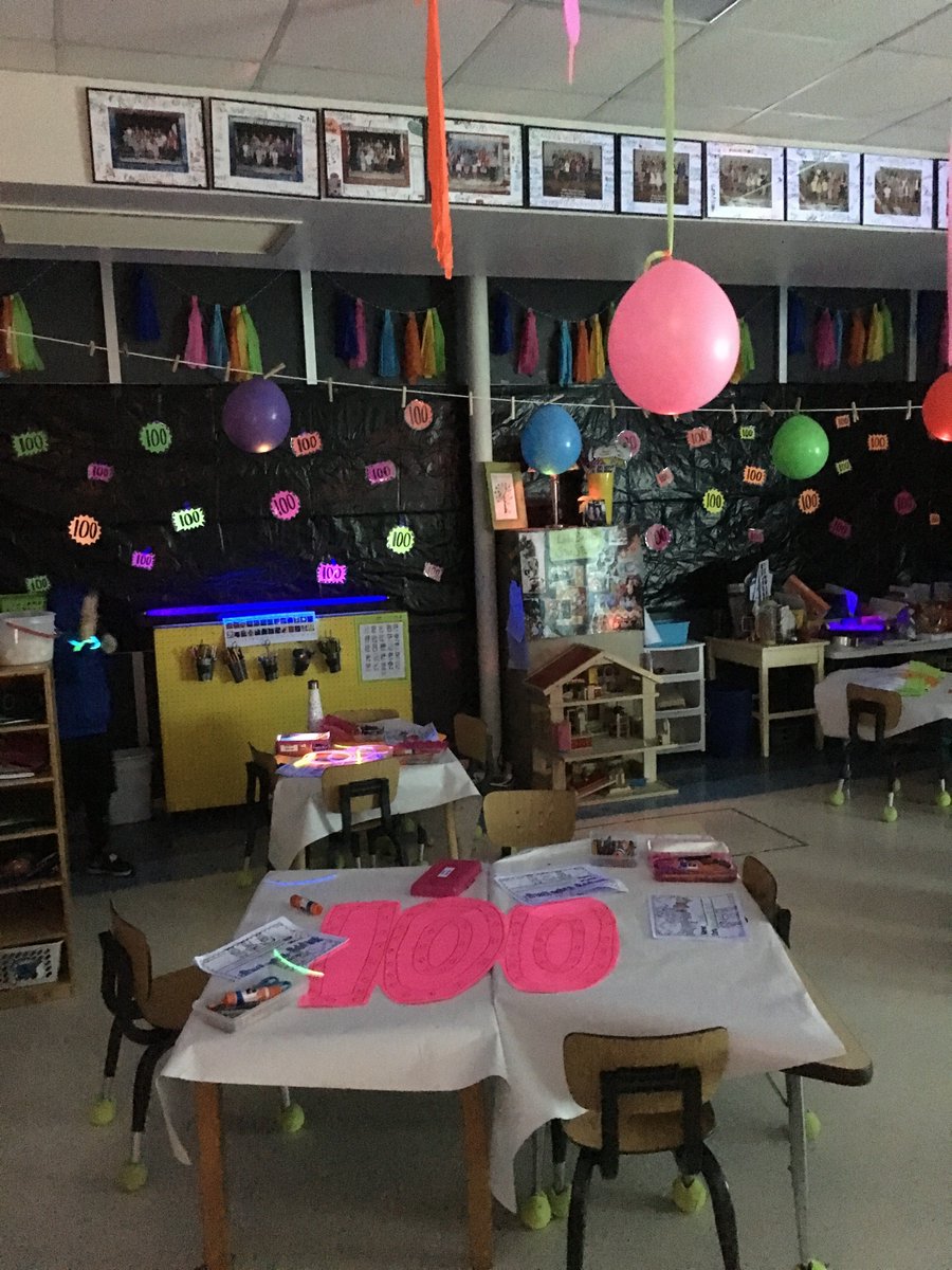 100's Day Glow Party!! Love it when kids say it's the best day of their life- (and.. they are at school!!!)