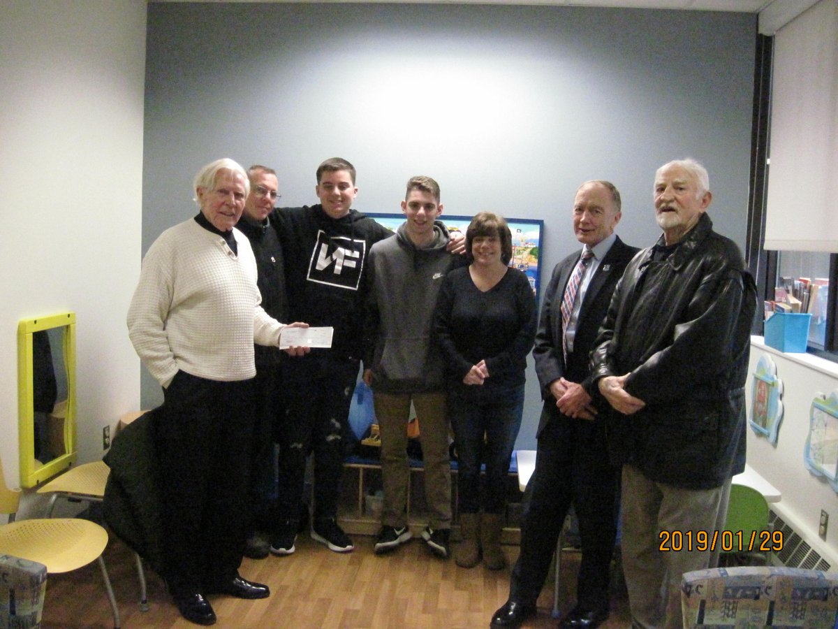 On 1-29-2019, Cops For Kids With Cancer went to U-Mass  Medical Center in Worcester and gave a $5,000.00 donation to the family of Patrick Halvorsen, a 15 year old boy from North Brookfield, who has Gilo Blastom.