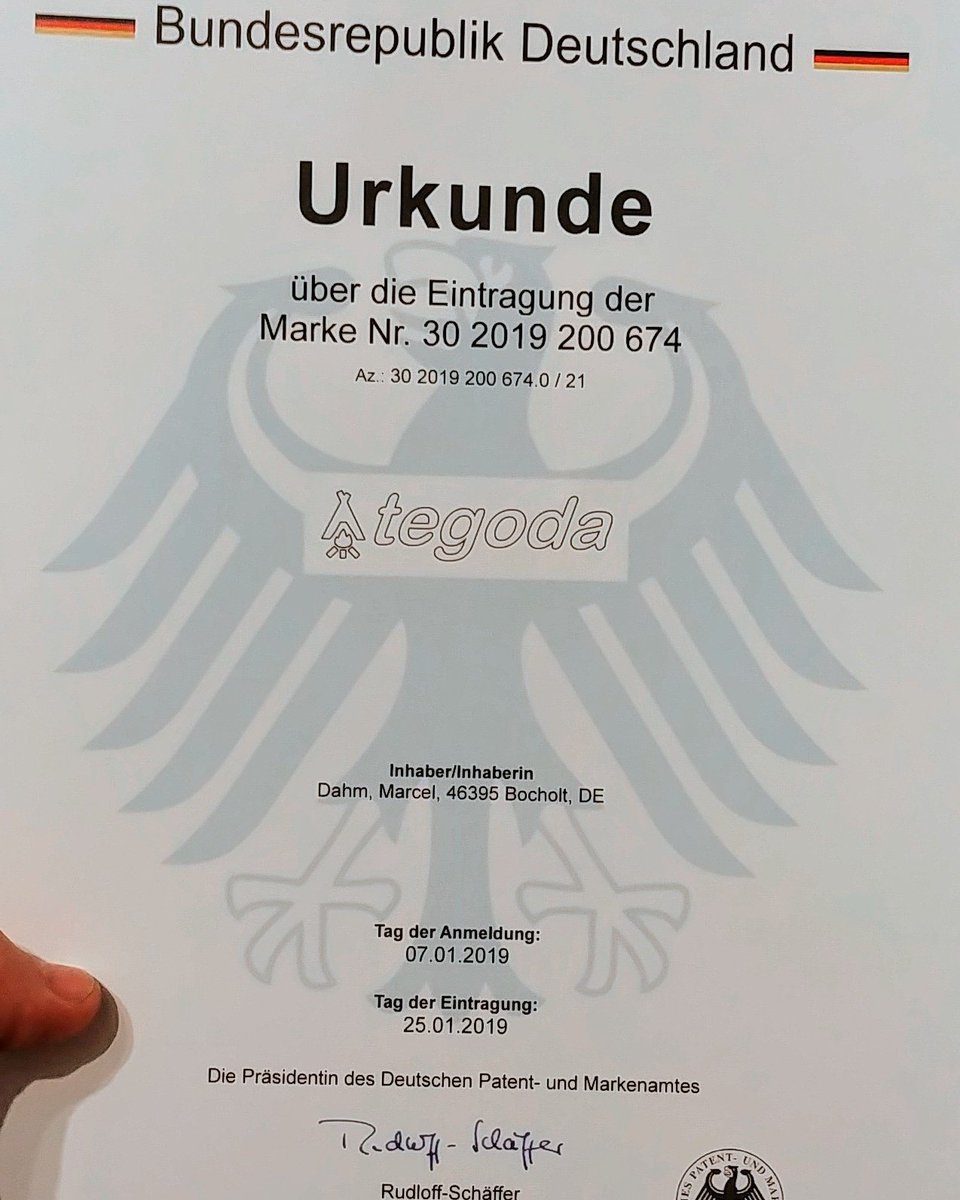 tegoda_outdoor's tweet photo. Making it official ...
#trademark #outdoor #tegoda #grills #camping https://t.co/7bC0o7aDX0
