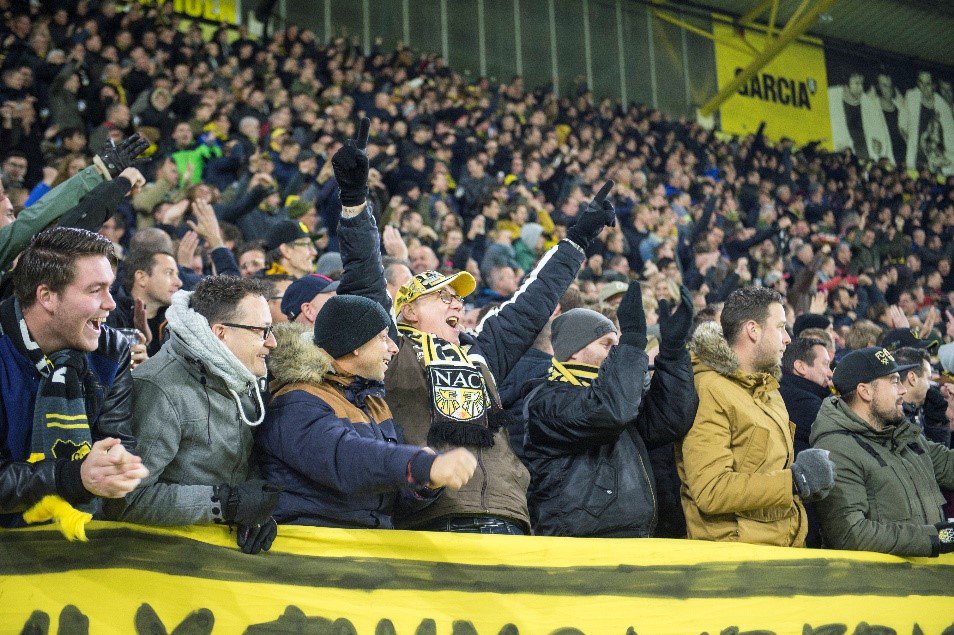 KNVBExpertise's tweet photo. De KNVB Expertise Fan Award 2018-2019 is in de Eredivisie gewonnen door NAC Breda! Van harte gefeliciteerd met de hoogste waardering van het stadionbezoek. #KBV19 @NACNL https://t.co/vSiILEpQbl
