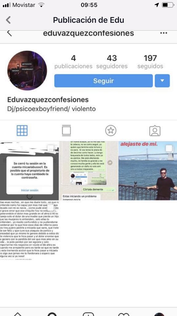 djeduvazquez's tweet photo. MAS de 200 escraches en fbk Instagram falsos, viles humillaciones, sumado a su familia ausentes negadora. MICAELA BUSSO hace más de 10 meses me extorsiona diciendo si no vuelvo con ella seguirá escrachandome, deje de hacer lo único que me hace feliz, tocar. Estoy muerto en vida https://t.co/DRWgtJx1EY