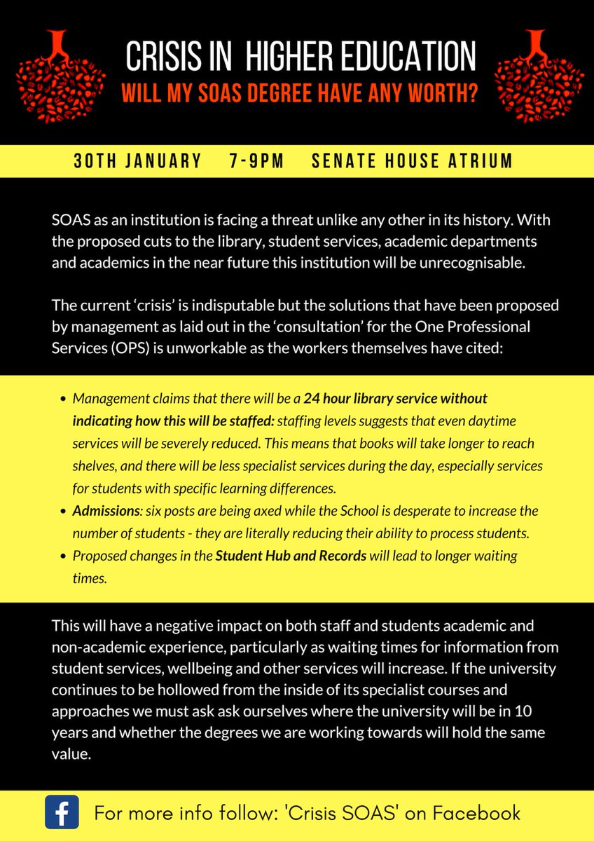 adrijadey's tweet image. There is an urgent need have these conversations. The panel discussion &amp;amp; Q&amp;amp;A today will address the broader picture of the marketization of education and the financial crisis hitting SOAS. Lets get together and organize! @SaveSOASLibrary #SupportSOASLibrary #SaveSOAS