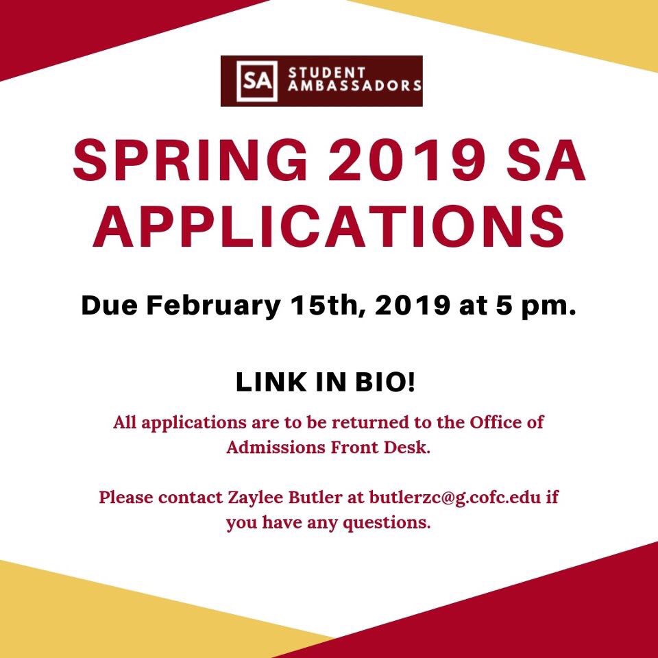 docs.google.com/document/d/1GI…

Good Morning! SPRING 19 SA Applications are available now! Spread the word and let friends know. 🤓