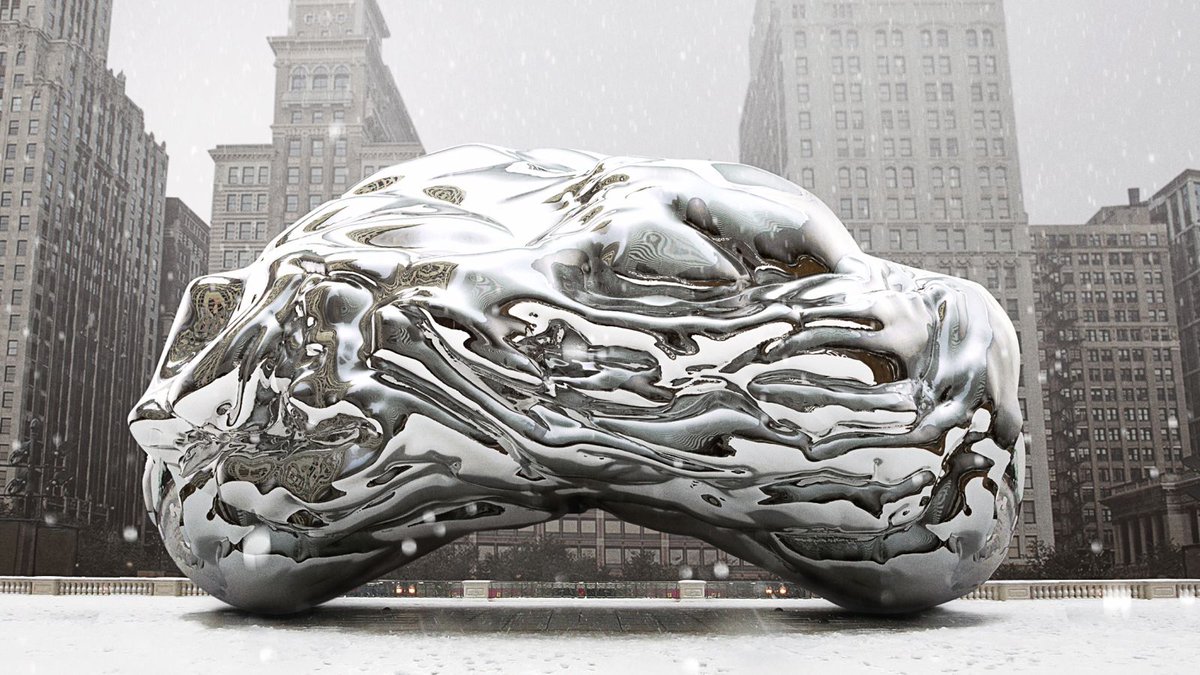 Frigid Chicago Bean Shrivels Up From Below-Zero Temperatures trib.al/2sfxHju