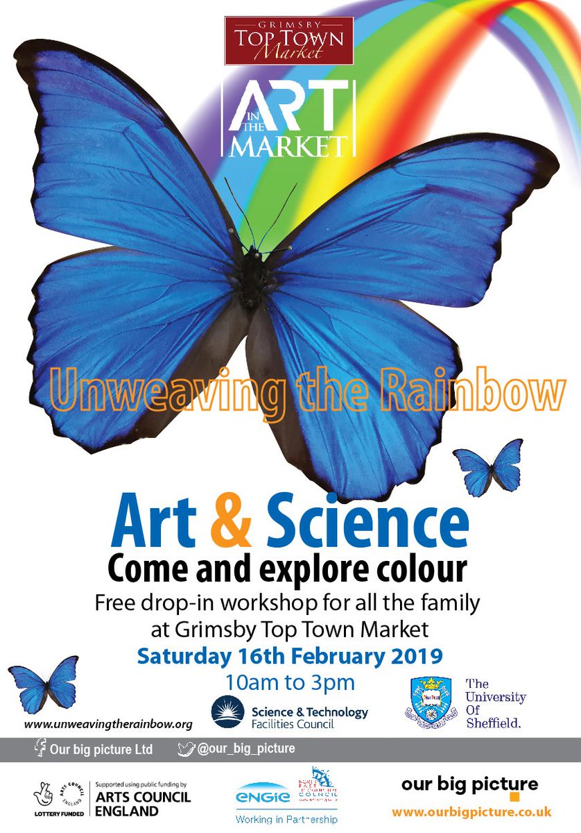 #ArtintheMarket 16th Feb 2019 10am to 3pm Come and explore Colour #science #art #steam @GrimsbyTopTownMarket <a href="/NELCouncil/">North East Lincolnshire Council</a> <a href="/Culture_NEL/">CultureWorks NEL</a> <a href="/STFC_Matters/">Science and Technology Facilities Council</a>