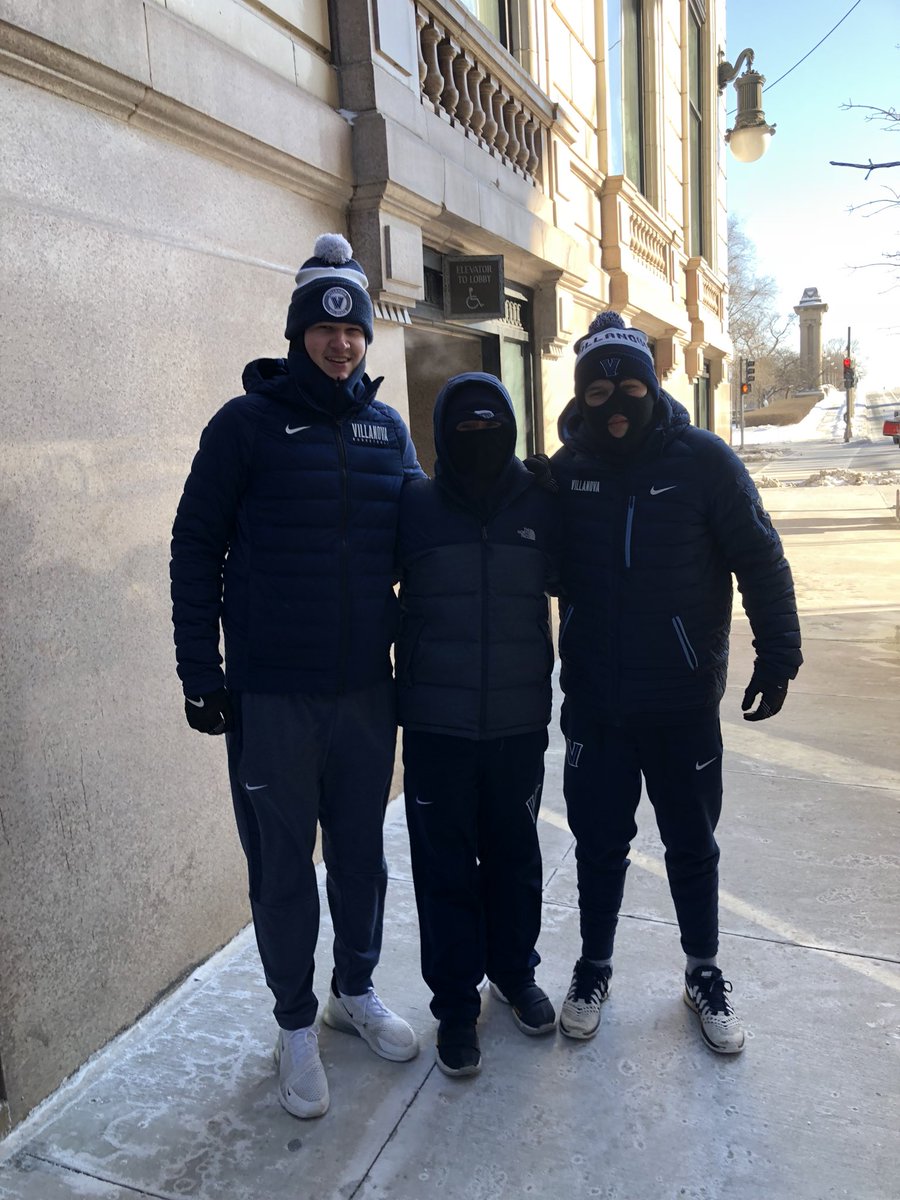 Just a couple Nova Managers taking on the #PolarVotex and making memories for life. Excited for a great Big East matchup in Chicago!