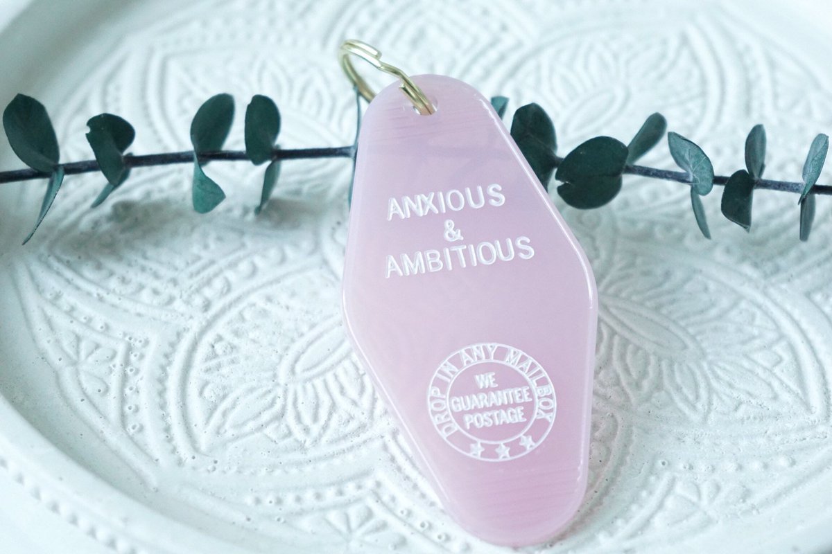 Each "ANXIOUS + AMBITIOUS" key tag sold benefits the Calgary Distress Centre which provides much needed support and mental health resources 🖤 #mentalhealth #bellletstalk #bellletstalkday #anxious #anxiety #mentalhealthawareness #mentalhealthmatters #yyc etsy.me/2Uzody3