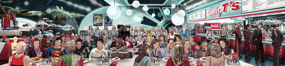 ciablog's tweet photo. How many 80s Sci-fi characters can you name? This epic artwork was a private commission featuring around 50 characters from 80s films and TV shows by @samgilbey 
#illustration #scifi #films #tvshow https://t.co/XkVmJxoow6