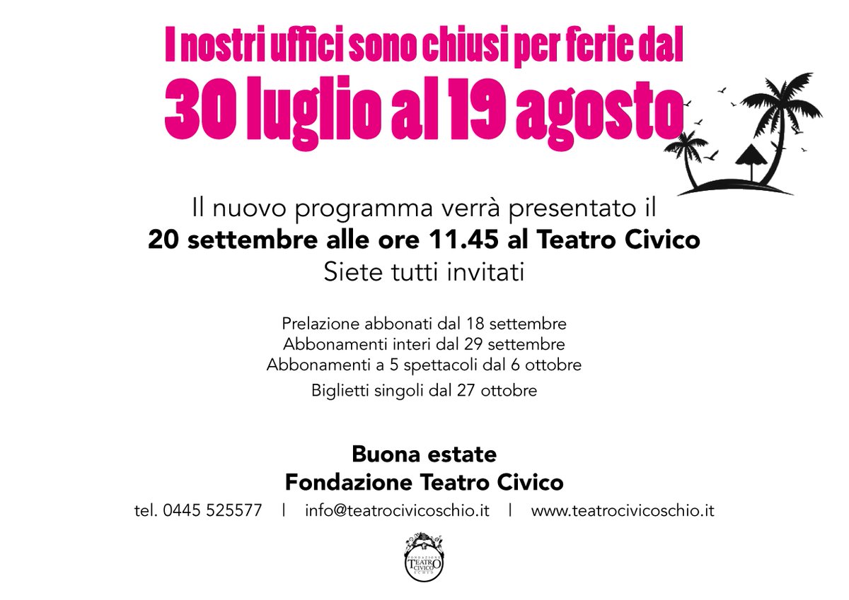 civicoschio's tweet photo. "Miseria &amp; Nobiltà" 6-7 febbraio Teatro Civico - "Campus Thè" con Antonio Audino - https://t.co/3DaWBXbcIU https://t.co/g9B5s8xUlX