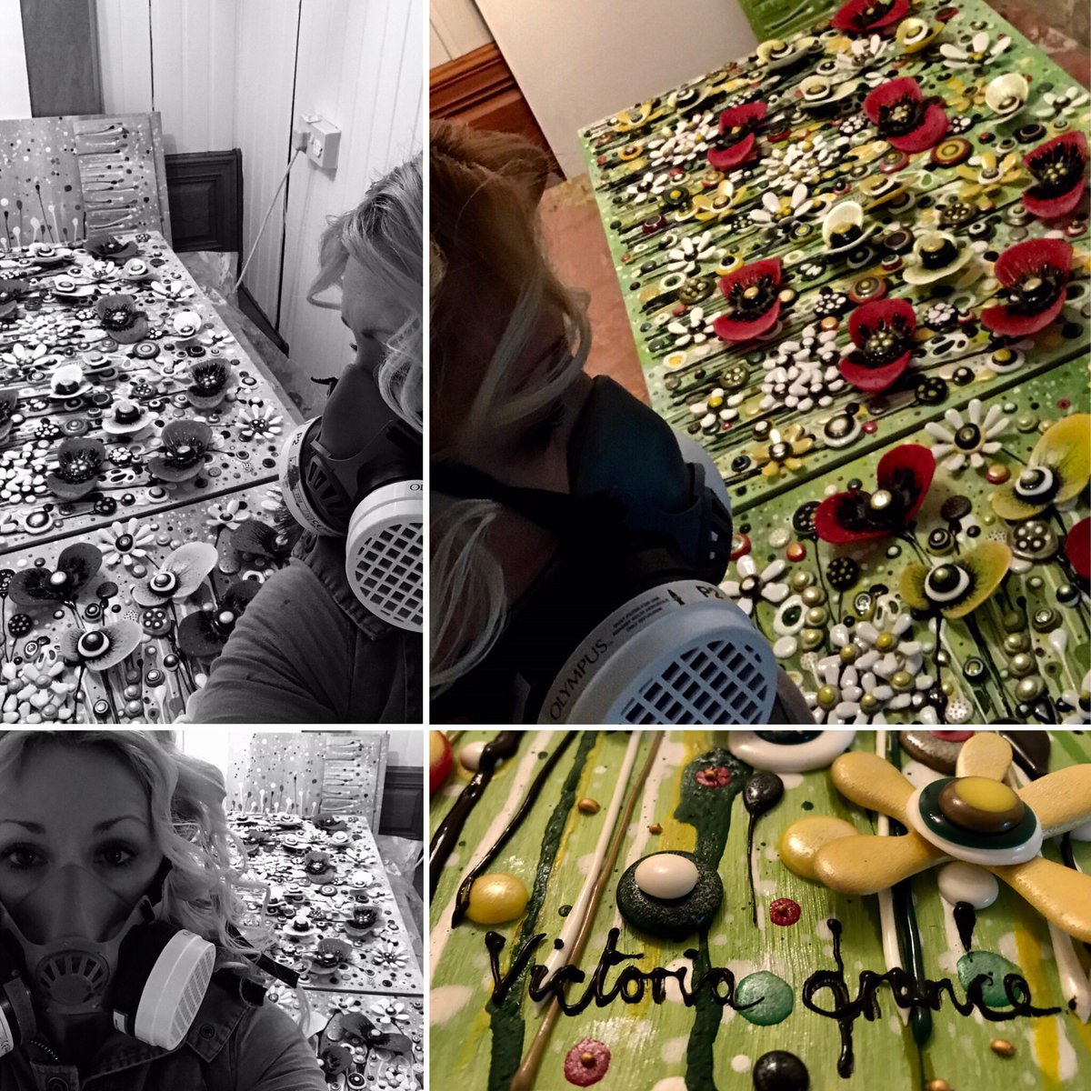 VFrance_Artist's tweet photo. Absolutely love the preparation, anticipation, excitement and general craziness that goes into creating an exhibition! Love resin day too - two down, only fourteen to go then! ๐
๐ช https://t.co/Qy9bUyeU2U #wingatesgallery #exhibition #mixedmedia #uniquestyle #poppies #daisies #3D https://t.co/083gWoN7Sg