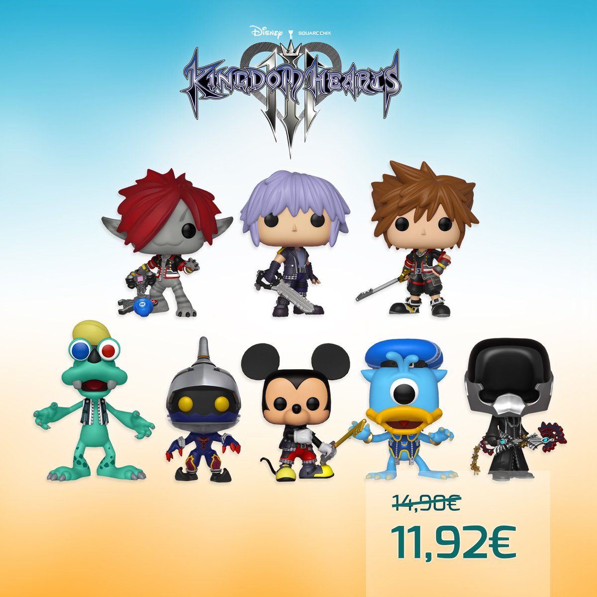Aproveita já! 20% DESCONTO em todas as Pop Figures Kingdom Hearts 3 até sexta feira (1 de Fevereiro)