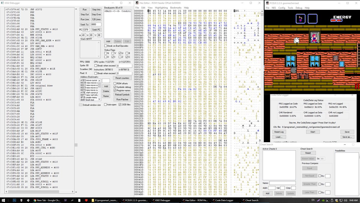 Mario Nesrocks A Twitter This Is The Workspace I Use When Reverse Engineering An Nes Game While Doing Romhacking The Debugger And Hex Editor Are Where The Bulk Of The Work Mario Nesrocks A Twitter This Is The Workspace I Use When Reverse Engineering An Nes Game While Doing Romhacking The Debugger And Hex Editor Are Where The Bulk Of The Work
