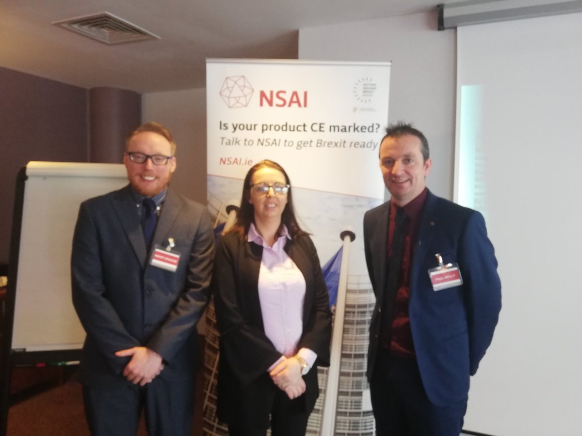 Shielding_EMF's tweet photo. Very informative presentations with Denise Marron @marrondenise of Intertrade Ireland and Geoff Graham of Satra and Paul Reilly @runaipaul of CEI at the @NSAI_Standards Brexit Information Meeting #NSAIBrexit #NSAI #Brexit https://t.co/8eQQEYybRn