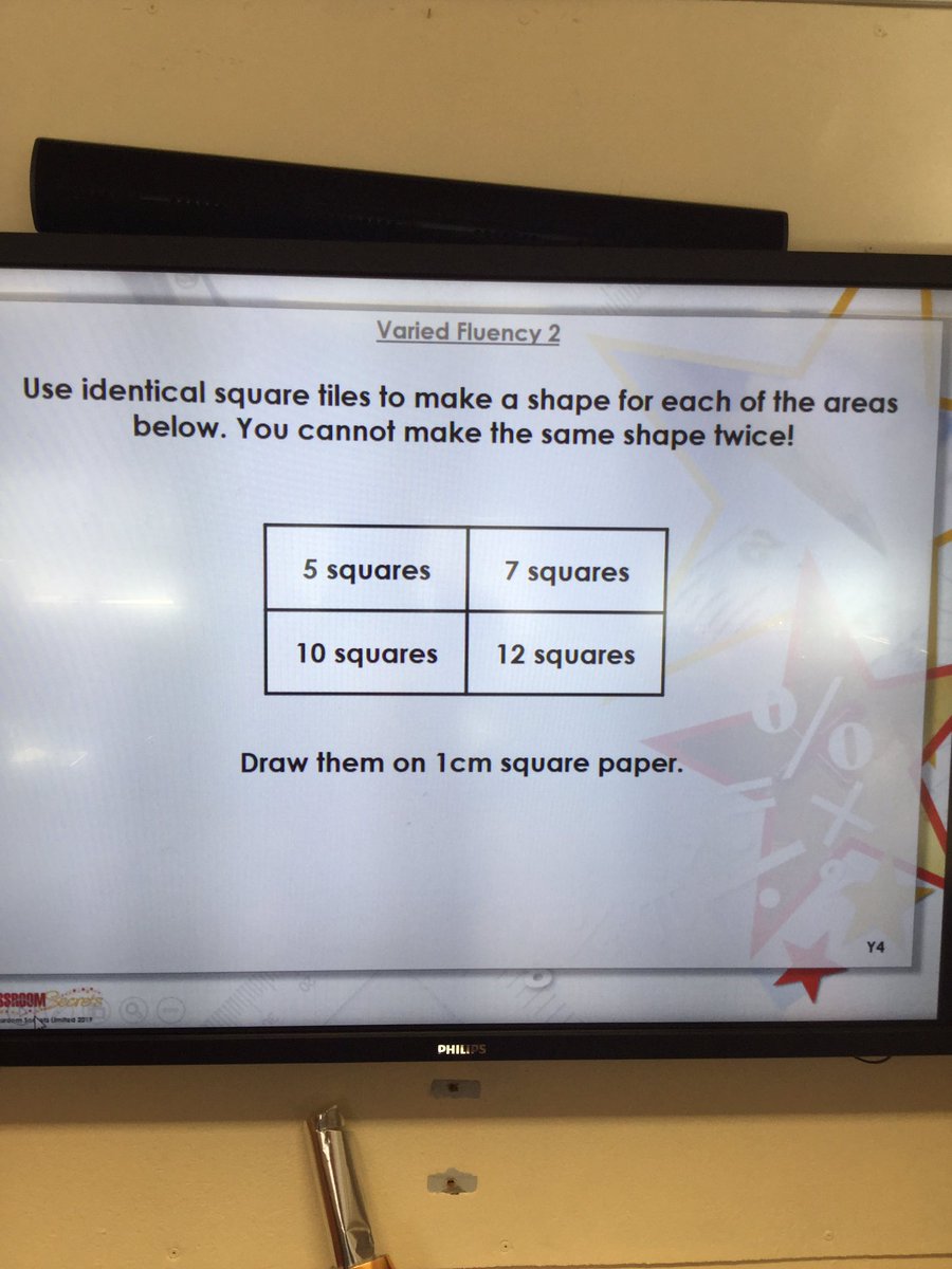 CLASS4BLONGSHAW's tweet photo. Really pushing the children to understand area. They're doing a brilliant job. Let's see what you can do to answer the question #area #maths https://t.co/UH87UbWLlD
