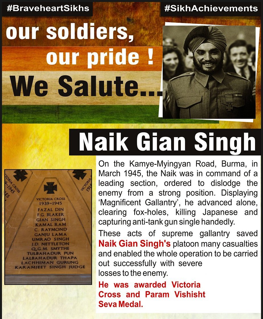 Youth Sikh Delhi on Twitter "Humble tribute to Naik Gian Singh, a