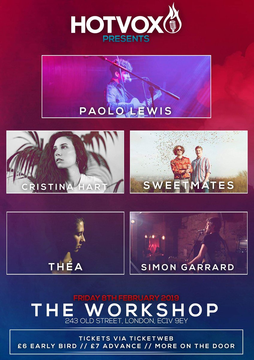 LONDON - We're playing at The Workshop, Friday 8th Feb. See you there! 🙌 ticketweb.uk/event/paolo-le…