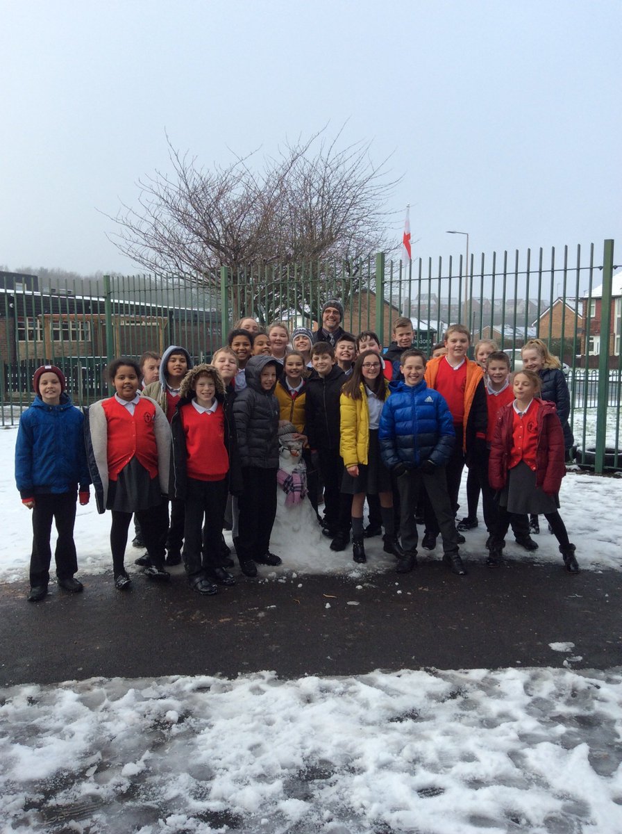 StPaulsCEWigan's tweet photo. Year 6 have made Bobby the snowman, Sadie was asked to choose his name and we think it's a brilliant one. Welcome to St Paul's Bobby we hope you love it! #NewClassmate https://t.co/pcRlLb4axf